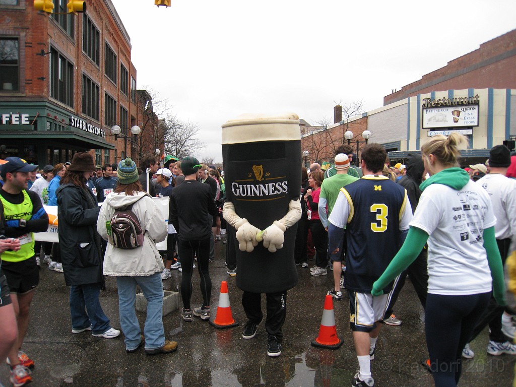 Shamrocks and Shenanigans 5K 2010 0060.jpg - The 2010 Shamrocks and Shenanigans 5K race in Ann Arbor MI. Cool and damp, and crowded. Ah, what better signifies Saint Patricks day than some good Guiness Irish stout!